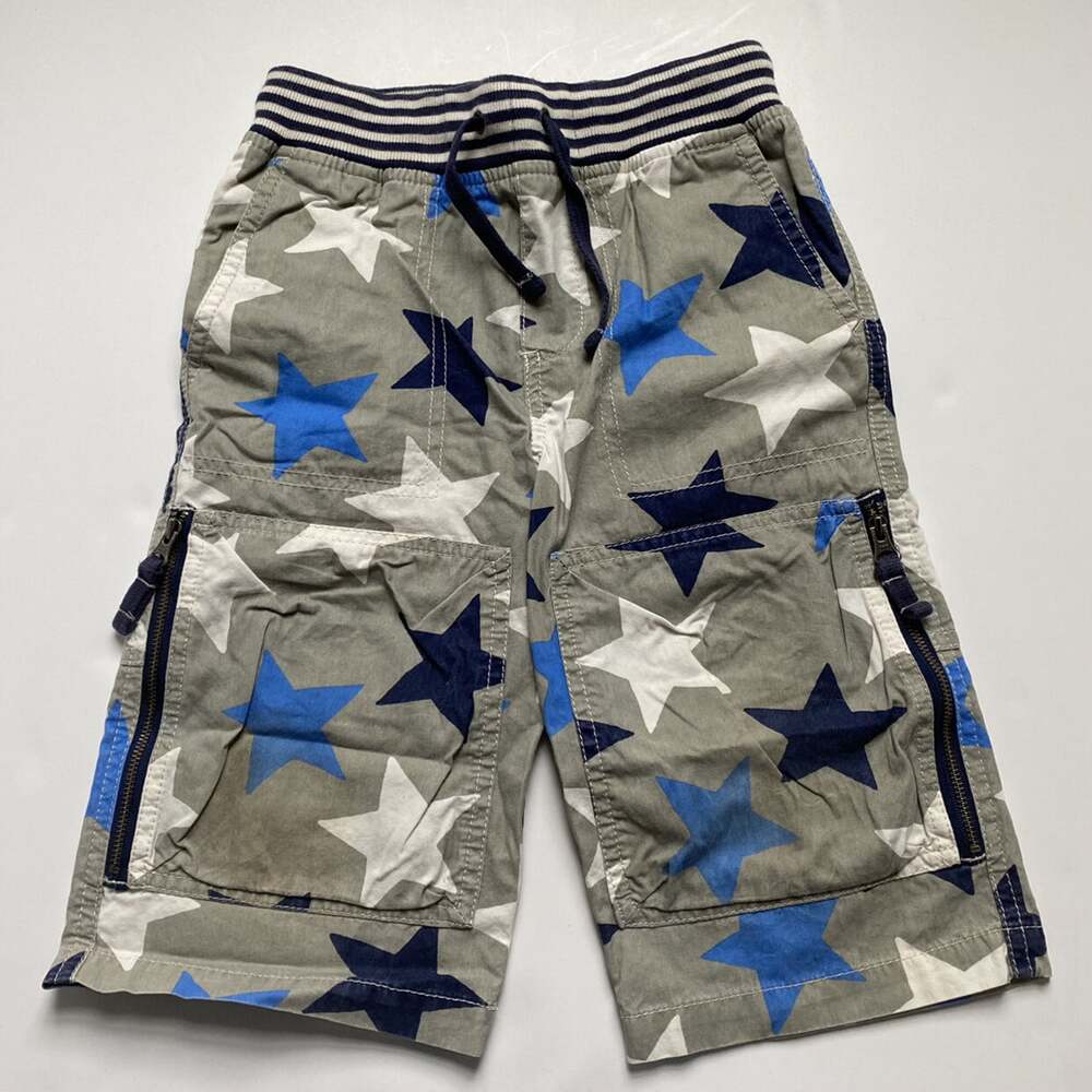 Mini Boden Grey & Blue Star Shorts